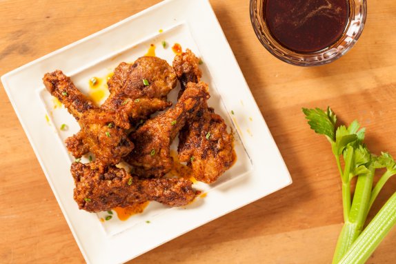 Duck wings celery