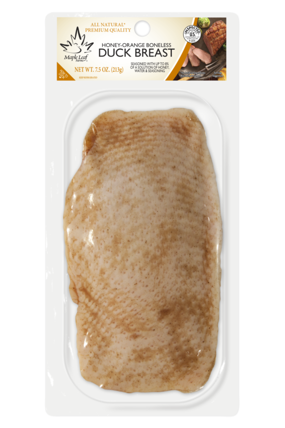 Retail honey orange duck breast