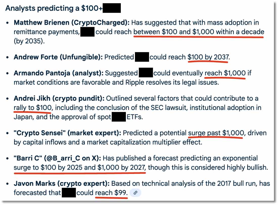 Top crypto analysts graphic