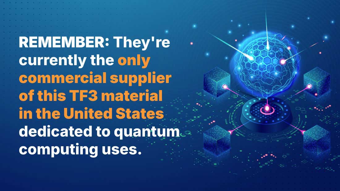 Only Commercial Supplier of TF3 in the U.S. Graphic