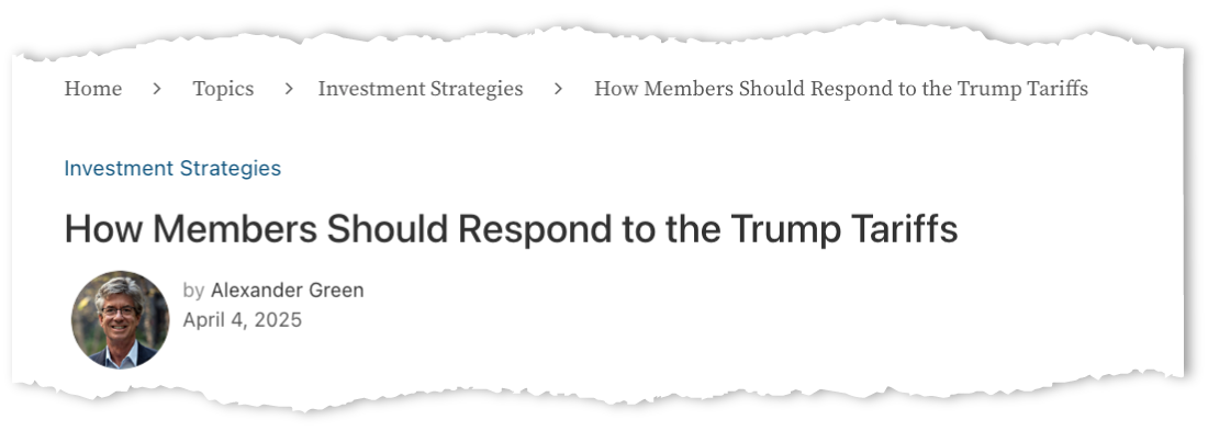 An article from Alex Green