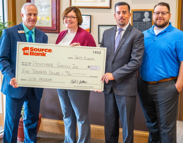 Bank check presentation