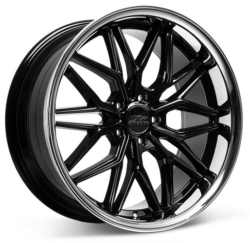 XXR WHEELS 586 Rim 20X8.5 5X120 Offset 35 Black / Chrome Lip
