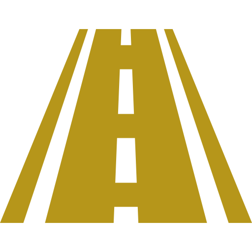 Road with broken line