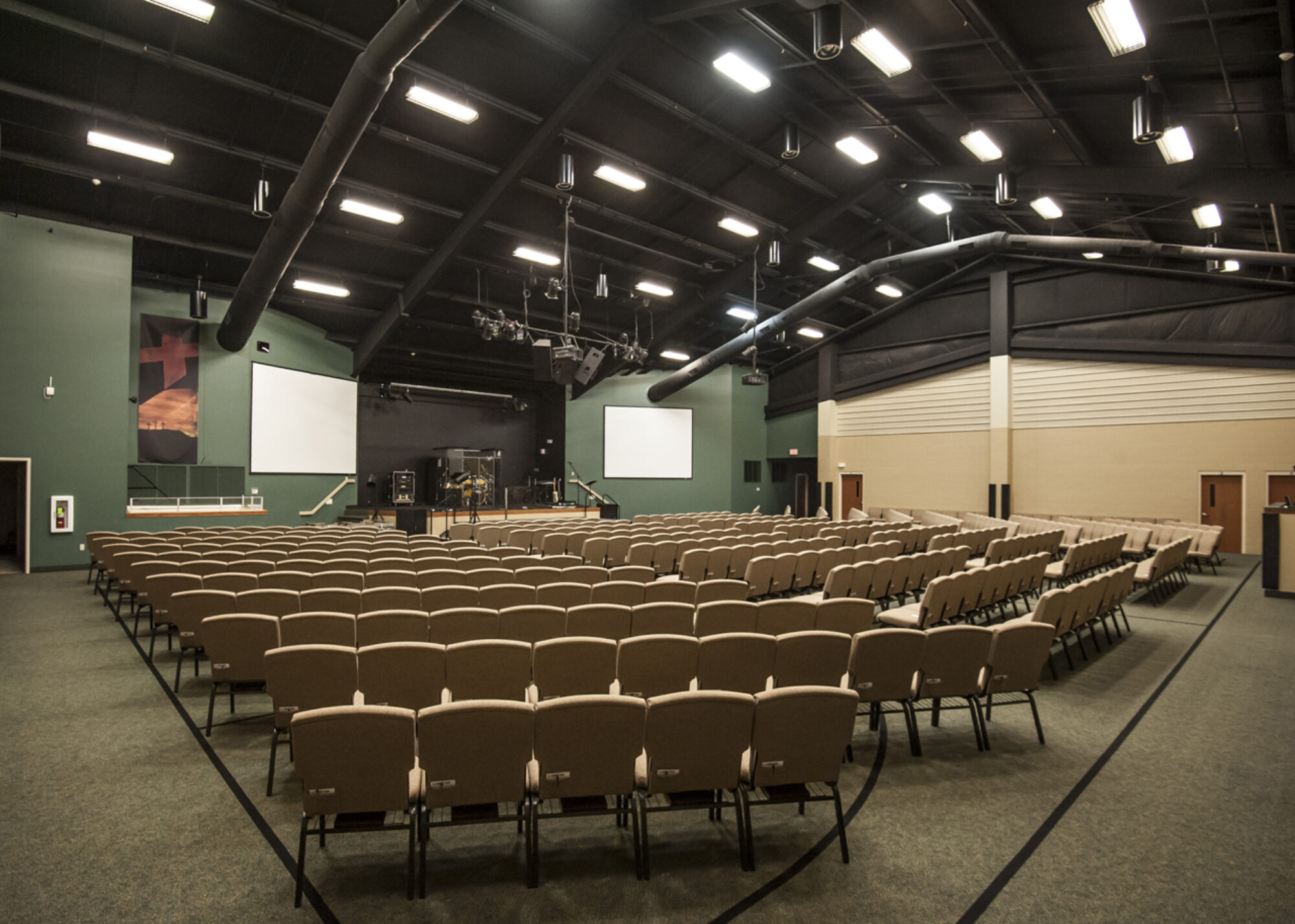 Redemption youth worship center build completed by Seufert Construction.