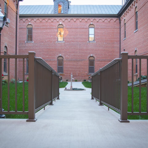 Monastery exterior sidewalks