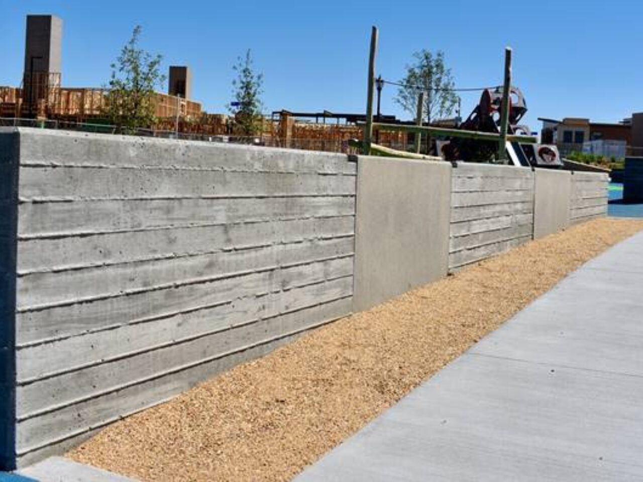 Poured walls with smooth finish.