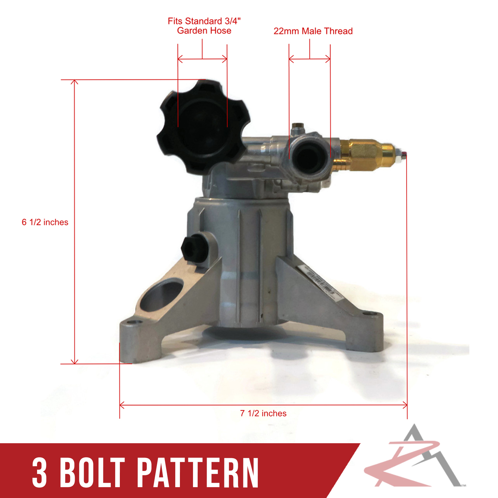 Kit Pompa Per Idropulitrice Annovi Reverberi RMW2G24, RMW2.2G24EZ - Ricambio Per Pulizia Professionale Pompa Idropulitrice - Foto 2