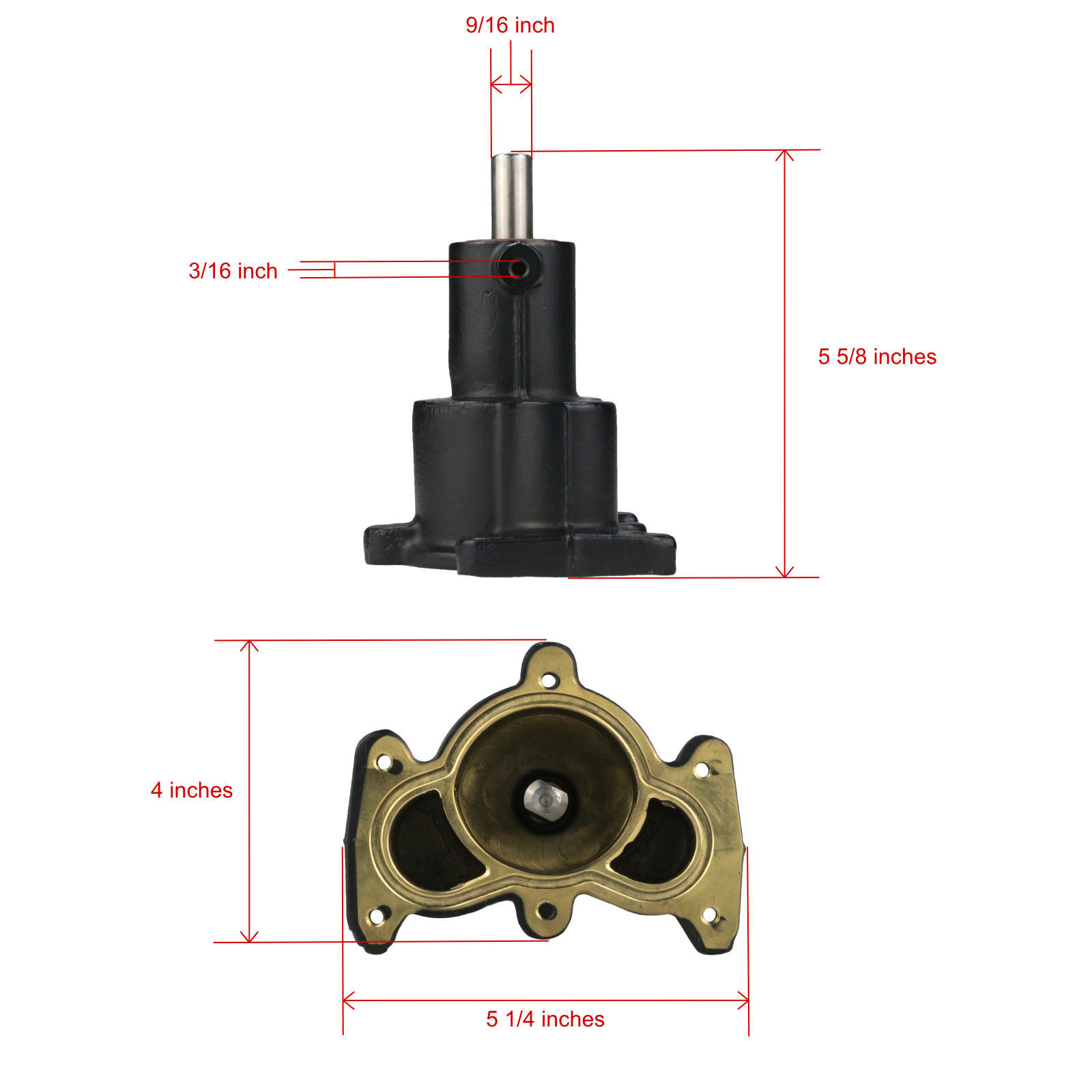 Brass Core Impeller & O-Ring Kit – 2-Pack, Leakproof Sealing, Natural Rubber, 51x22.4mm Impeller, 60mm O-Ring, For Transfer Pumps – Easy Install, Tool-Free