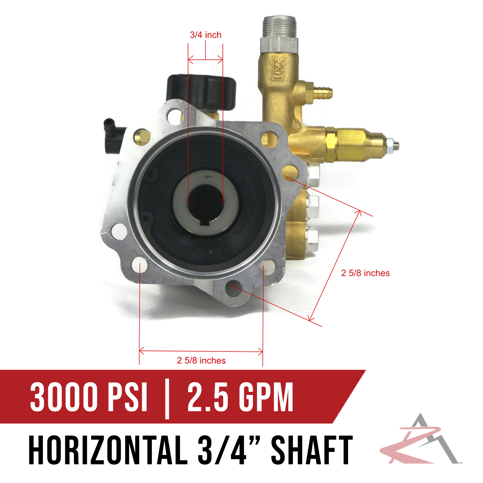 thumbnail image 2 of The ROP Shop 3000 PSI Pressure Washer Pump – Annovi Reverberi Style, Fits Ryobi RY803223 RY803265 2 of 5