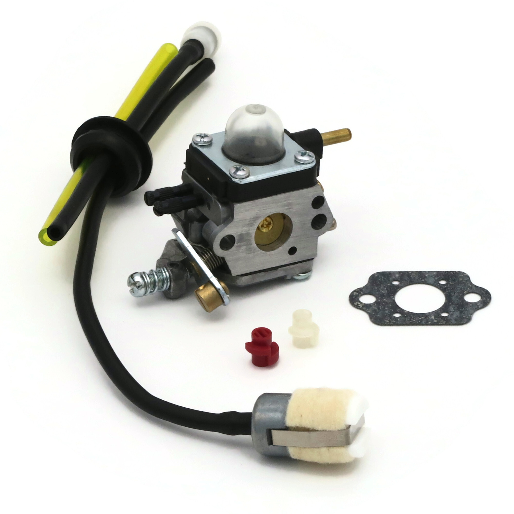 Carburetor Kit For Zama C1U-K54, C1U-K54A - Includes Fuel Line & Intake Gasket, ROP Shop, 1-Year Warranty