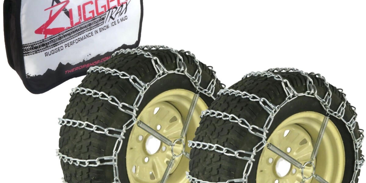 The ROP Shop Pair of 2 Link Tire Chains with Tensioners fit 15x6x6