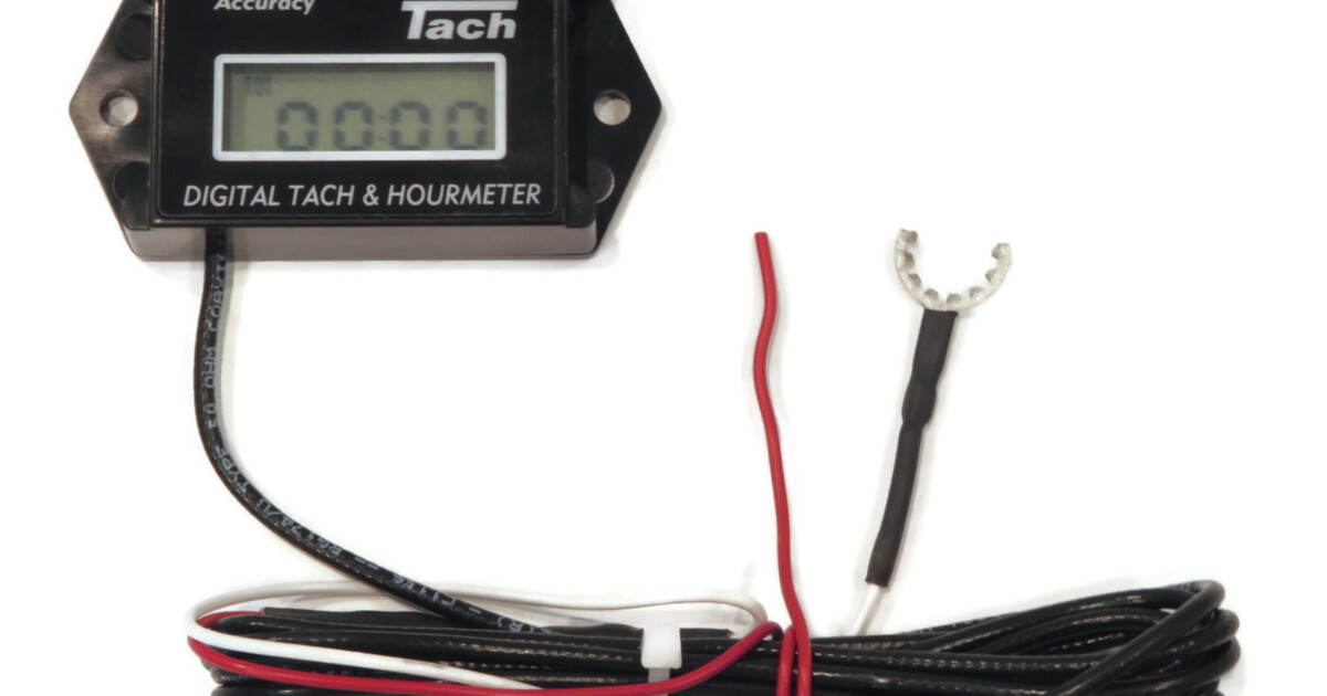 Super Waterproof Tiny Tach Digital Hour Meter Tachometer | Resettable Job Timer