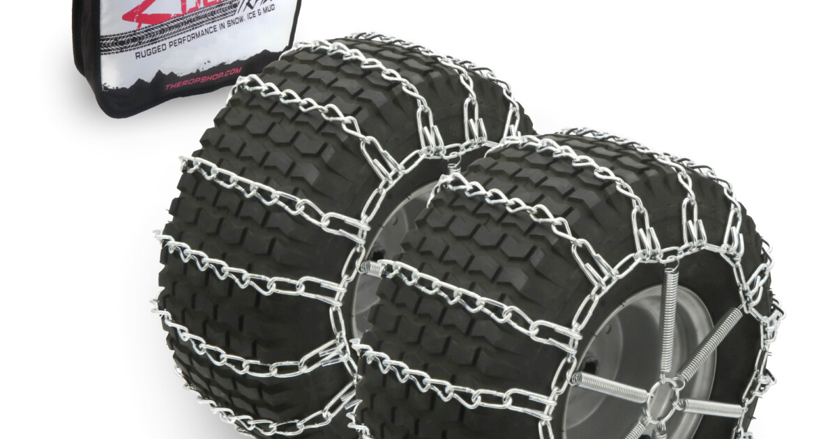 The ROP Shop Pair of 2 Link Tire Chains with Tensioners fit 15x6x6