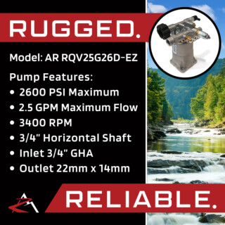 Genuine OEM Annovi Reverberi 2600 PSI Horizontal Aluminum Power