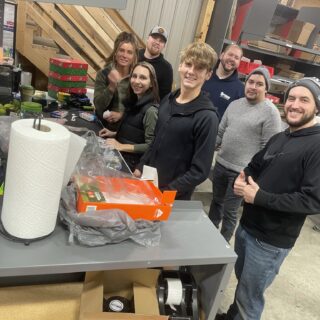 The ROP Shop Employees packing Christmas Boxes for Samaritan Purse's Operation Christmas Child