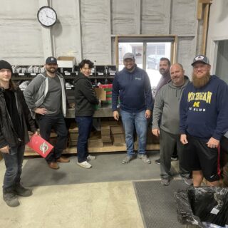 The ROP Shop Employees packing Christmas Boxes for Samaritan Purse's Operation Christmas Child