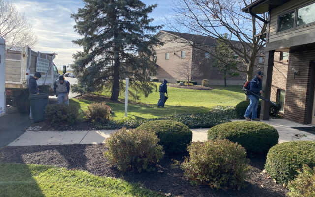 The ROP Shop and OCI volunteering their time to help with grounds keeping at Gateway Woods