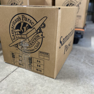 ROP Shop employees volunteer their time to help Samaritan's Purse Operation Christmas Child.