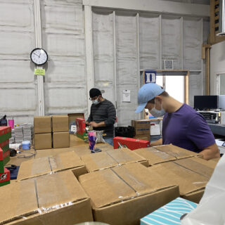 ROP Shop employees volunteer their time to help Samaritan's Purse Operation Christmas Child.