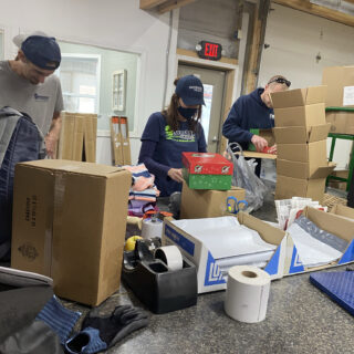 ROP Shop employees volunteer their time to help Samaritan's Purse Operation Christmas Child.