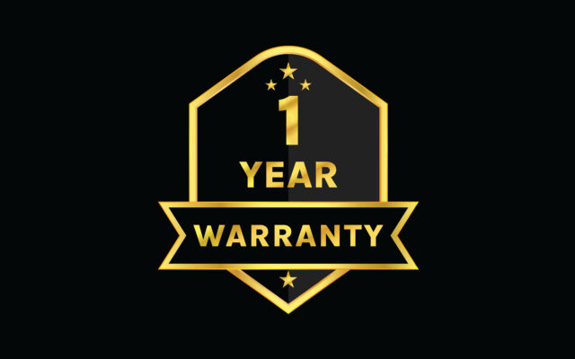 1 year warranty badge