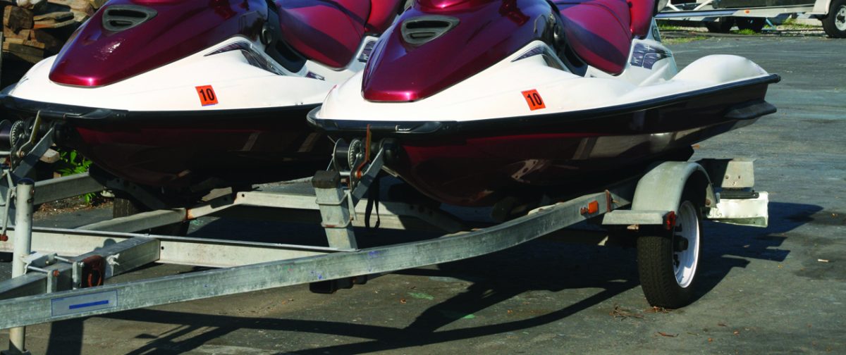 Trailer with Jet Skis on it