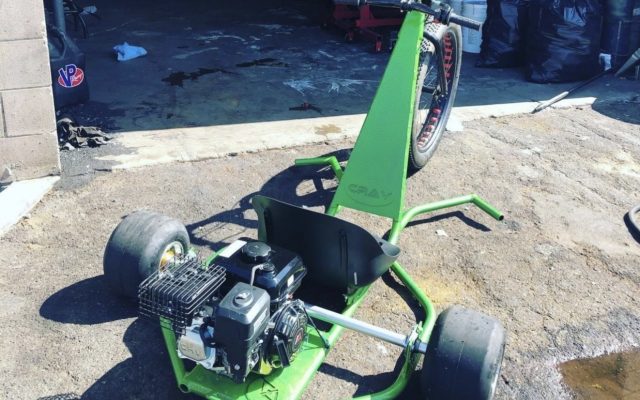 A custom bike built by CraV.co using The ROP shop Drift Trike Kit