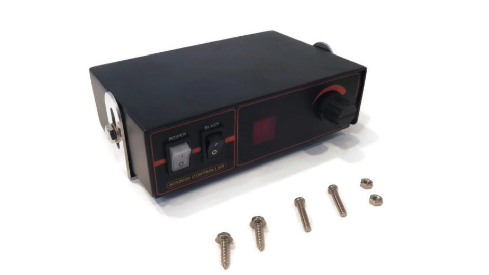 A controller box for salt spreaders.