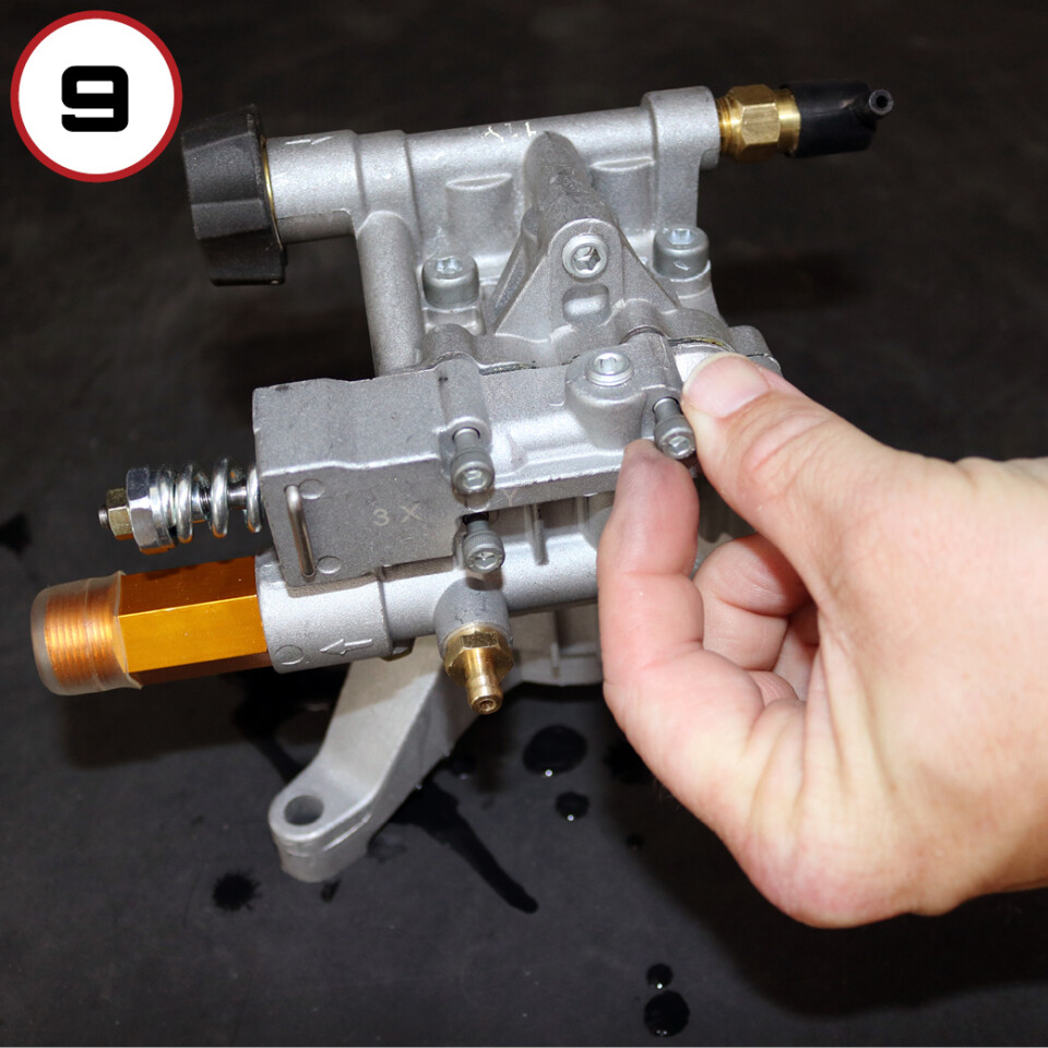 How to Replace Himore Pressure Washer Outlet Valve Manifold [Photos