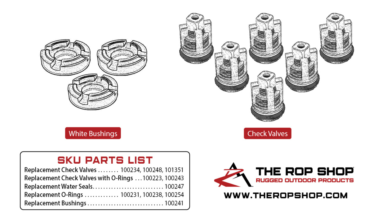 pressure washer pump head disassembly and check valve replacement diagram