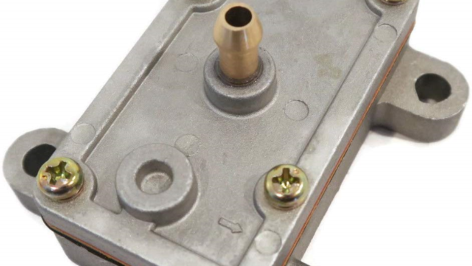 A fuel pump for a snowmobile.