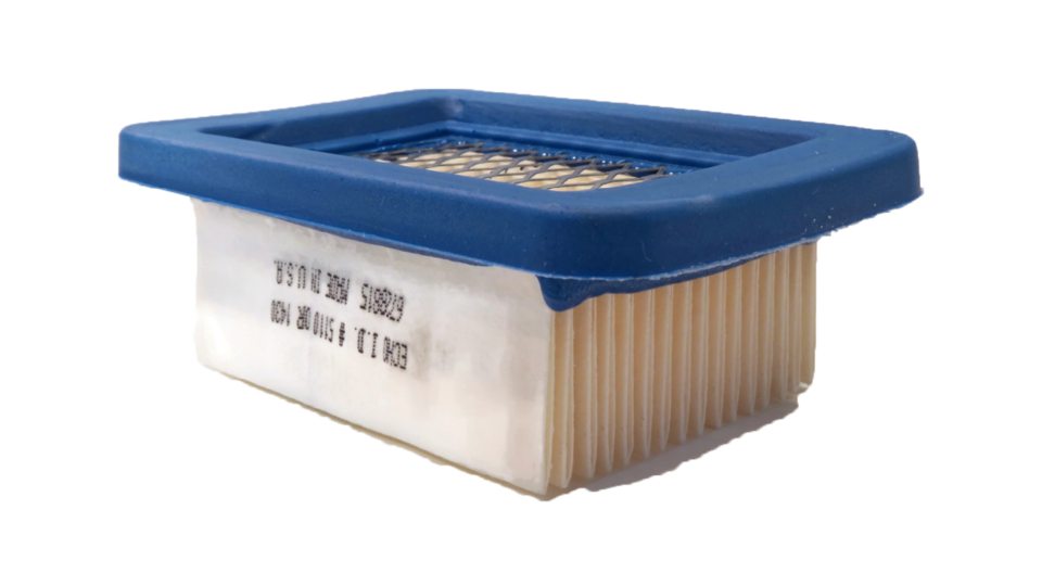 An air filter for a lawn mower small engine.