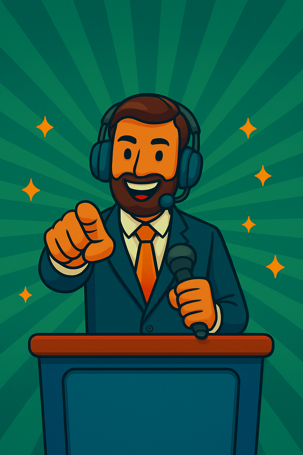 Play a league host's show