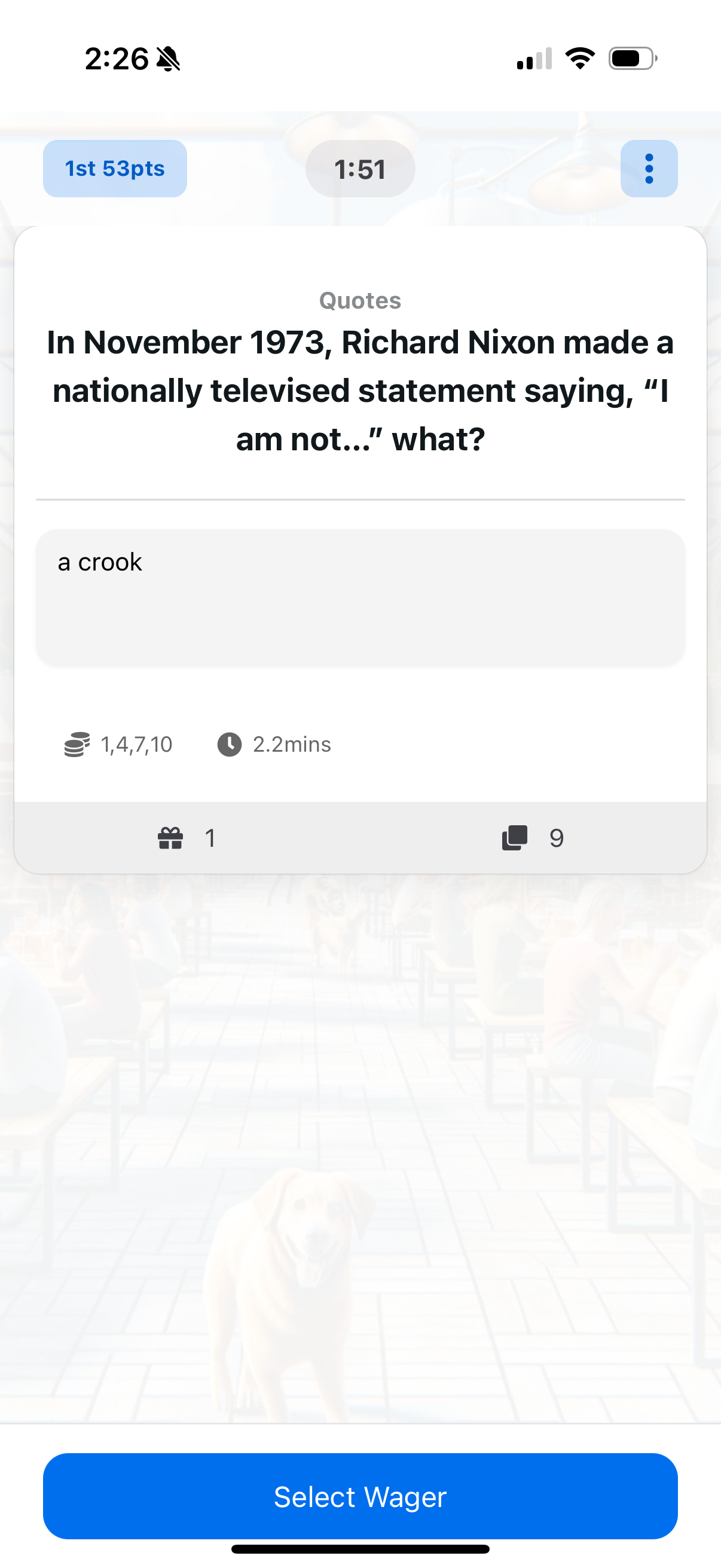 Free Response question example