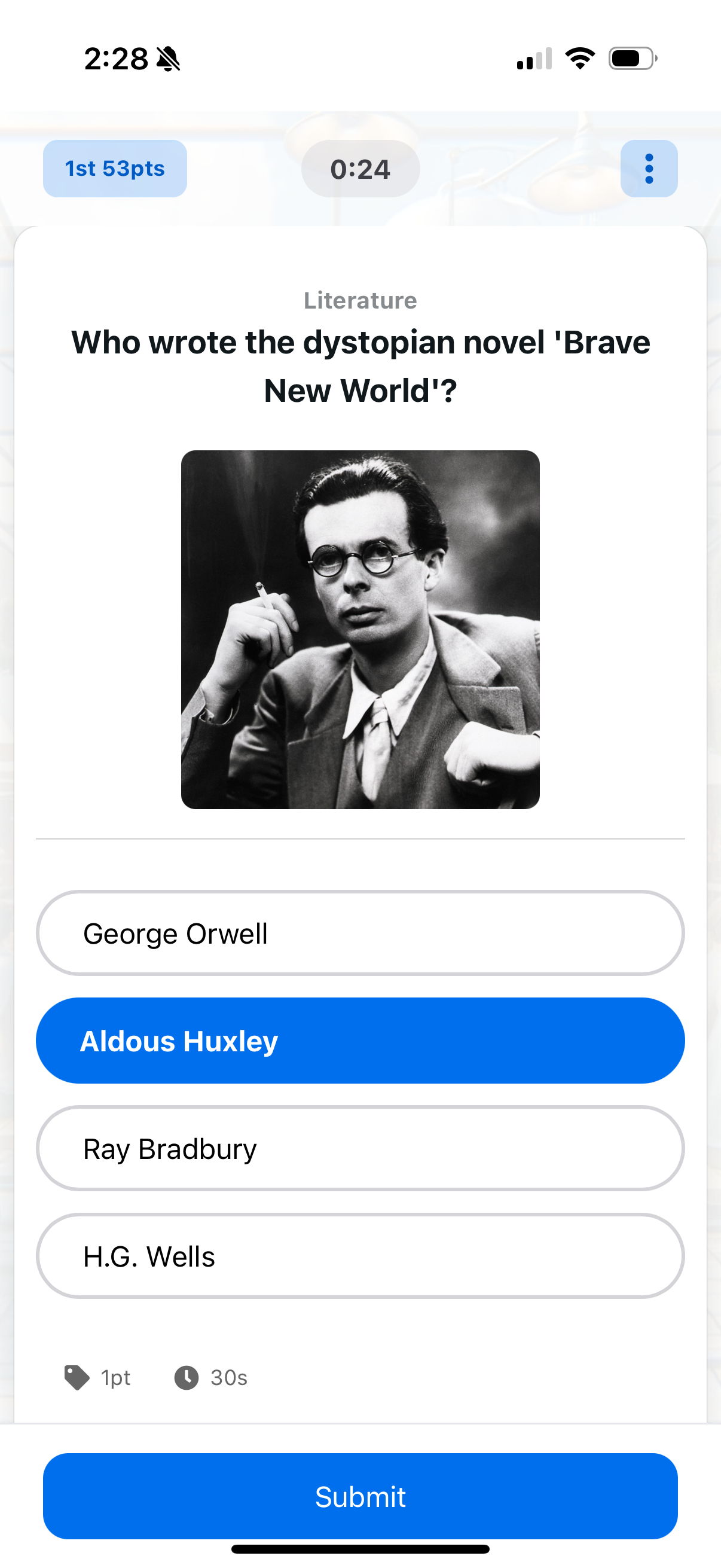Multiple Choice question example