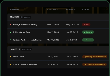 Auction Calendar