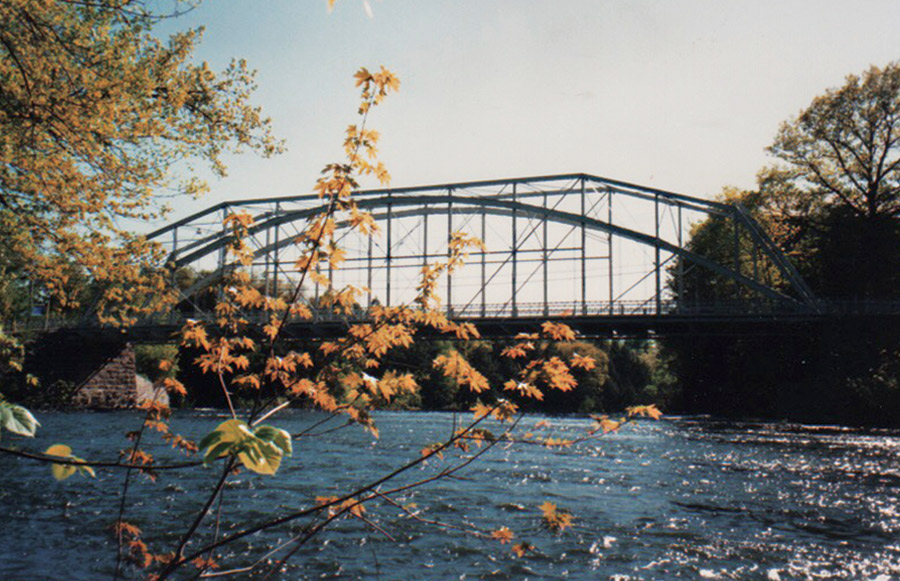 Jai Kim’s work on this historic bridge in Stuyvesant Falls, N.Y. Jai Kim’s work on this historic bridge in Stuyvesant Falls, N.Y.