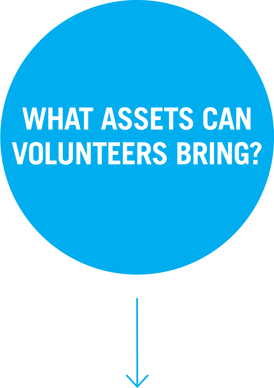 Question 1: What assets can volunteers bring? 