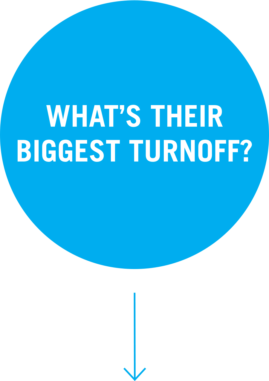 Question 2: What’s their biggest turnoff? 