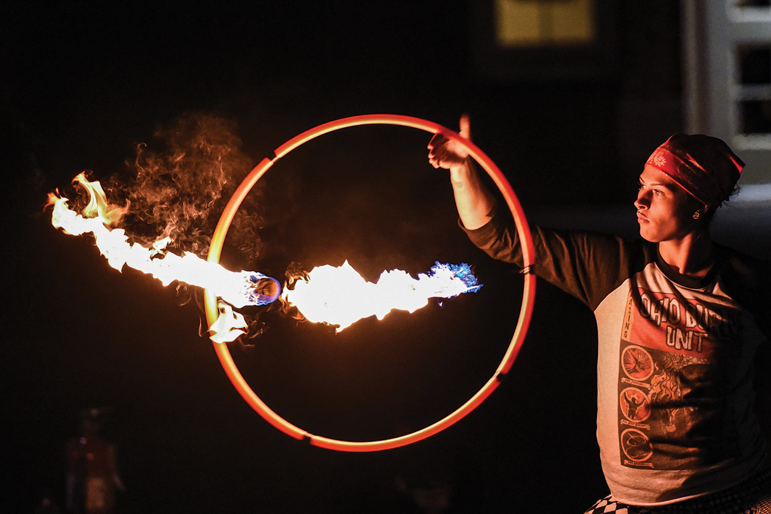 Ohio Burn Unit’s high-octane comedy fire show performance Ohio Burn Unit’s comedy fire show performance