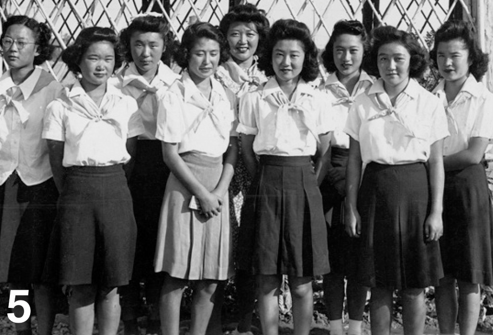 Dorothy with her Poston high school classmates