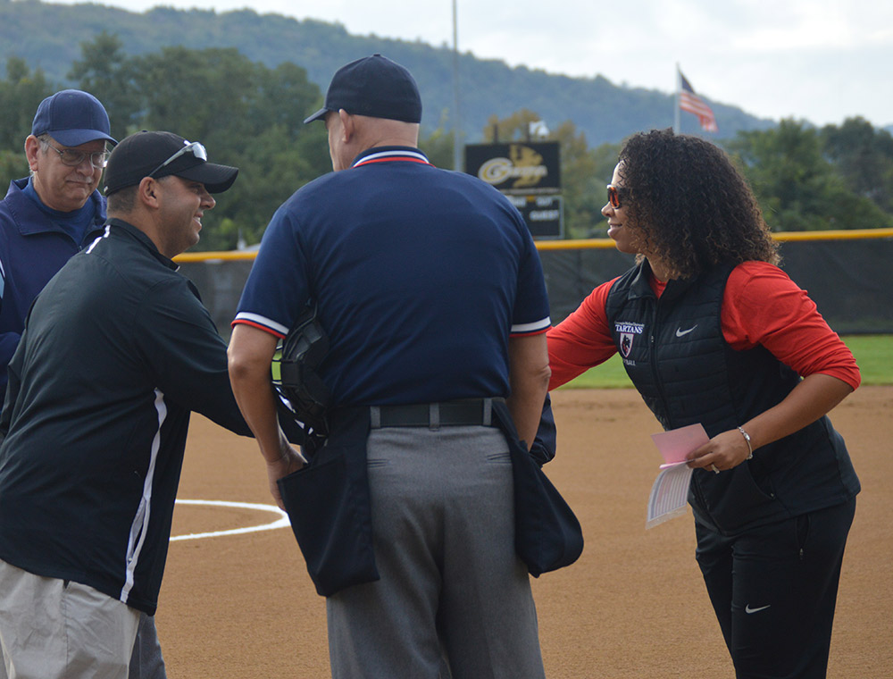 Monica Grinage Harrison ’07 is leaning into her first season as a head coach at Carnegie Mellon. Monica Grinage Harrison