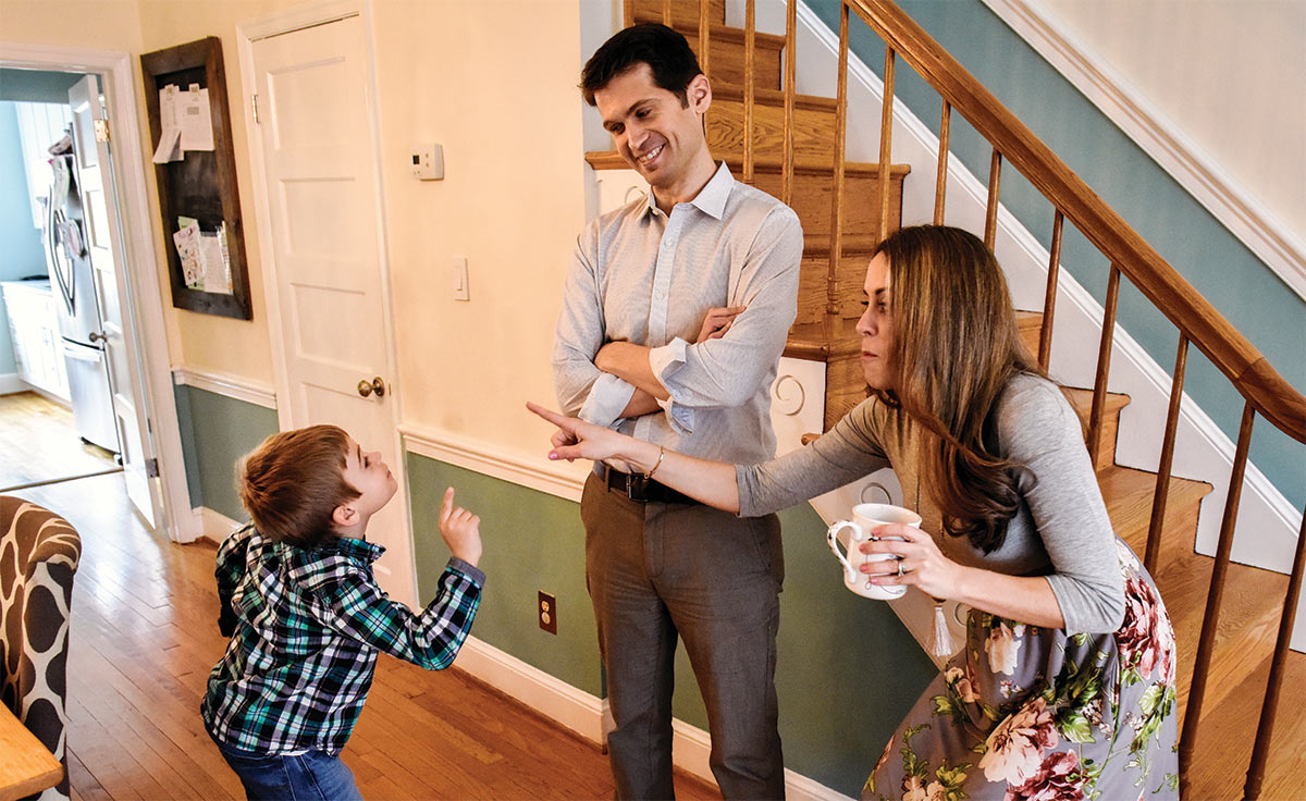 Jack and his parents, TC and Abby Maslin Jack entertains his parents, TC and Abby Maslin, in their Capitol Hill home.