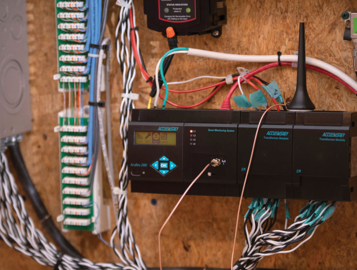 A smart meter monitors power consumption Smart meter monitor