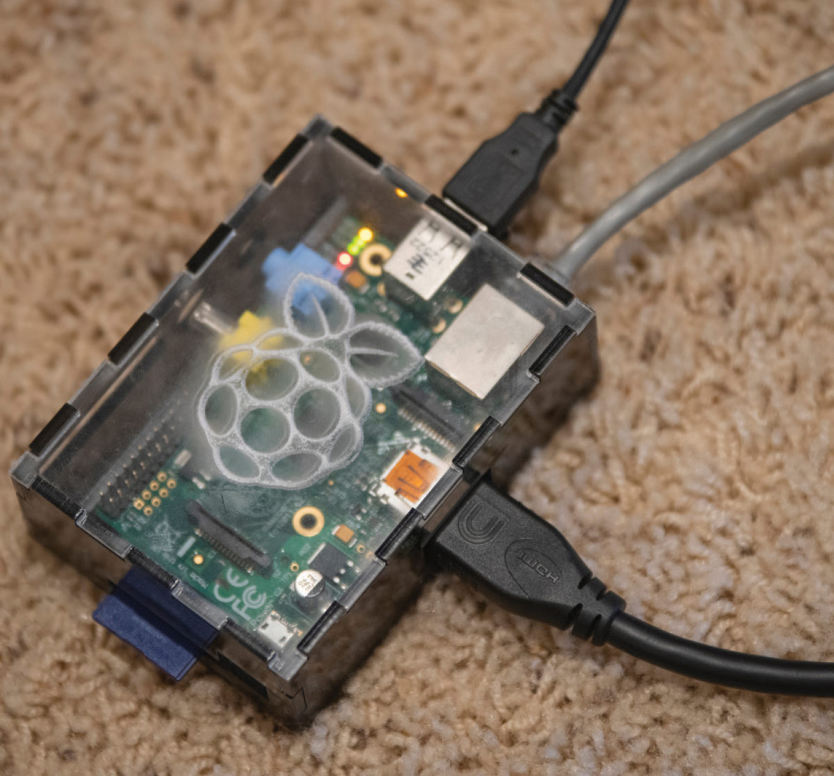 A Raspberry Pi microcomputer Pi microcomputer