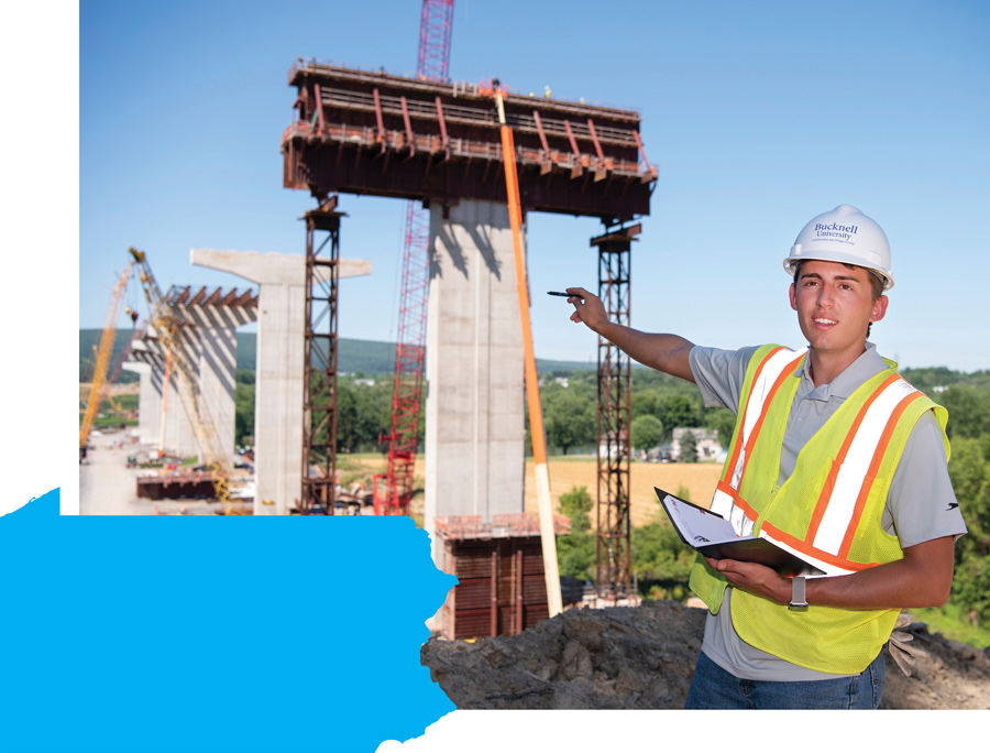Tyler Keiser working construction