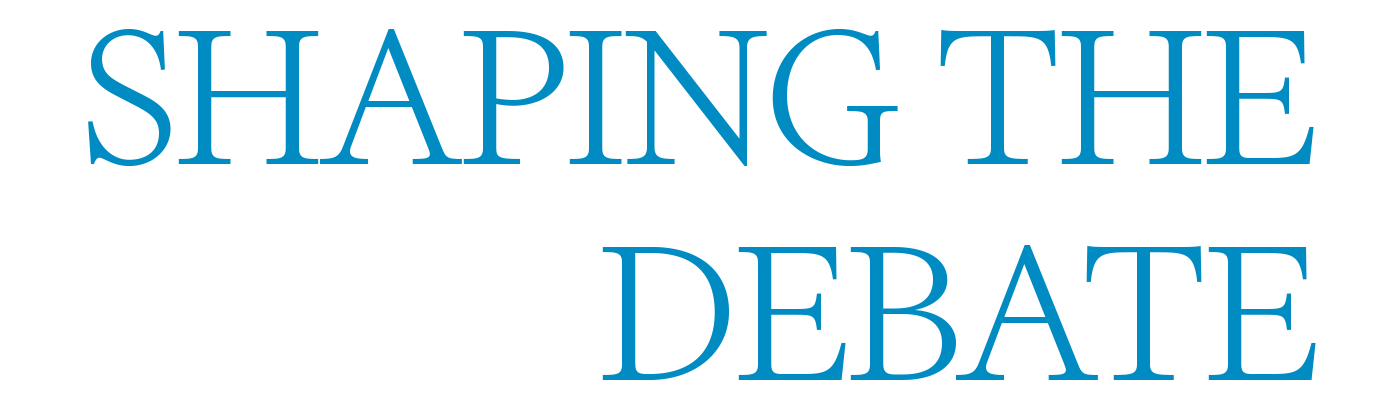 Shaping the Debate article