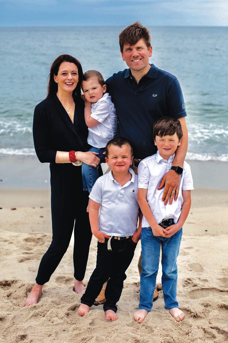Matt '01 and Kate Foy Cole '03 and their three kids Matt '01 and Kate Foy Cole '03 and their three kids at the beach
