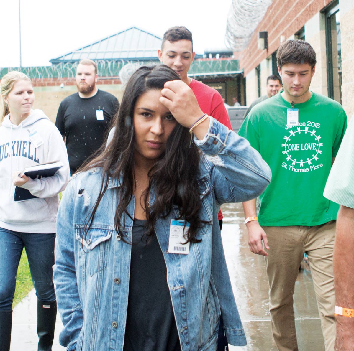 Molly Montalvo leads Bucknell students Students